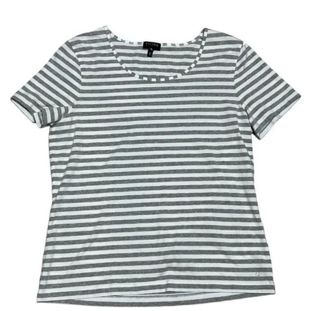Escada Sport Striped Short Sleeves Crew Neck Top Size L‎